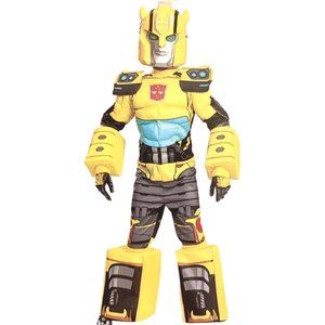 Transformers Kids Bumblebee Muscle Jumpsuit Mask Costume Size Small 4-6